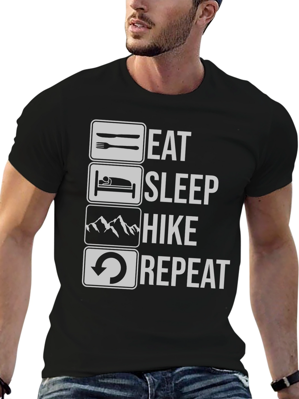 Eat Sleep Hike Repeat Graphic Tee
