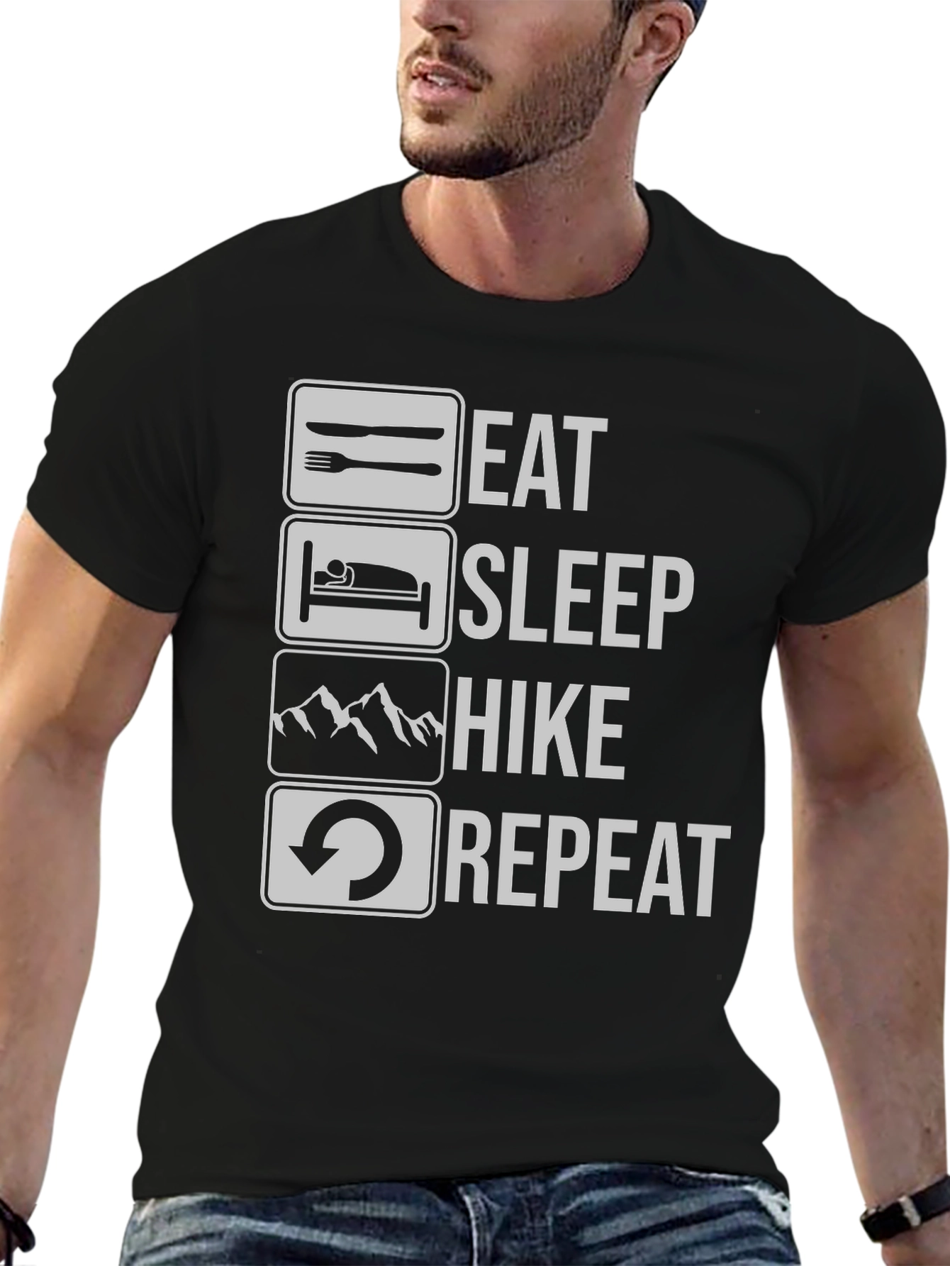 Eat Sleep Hike Repeat Graphic Tee