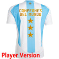 CAMPEONES DEL MUNDO 3 Stars Argentina Home Player Version Jersey 2024/25 (Have FlFA World Champion 2022 球员版有胸前章) ★★ Front