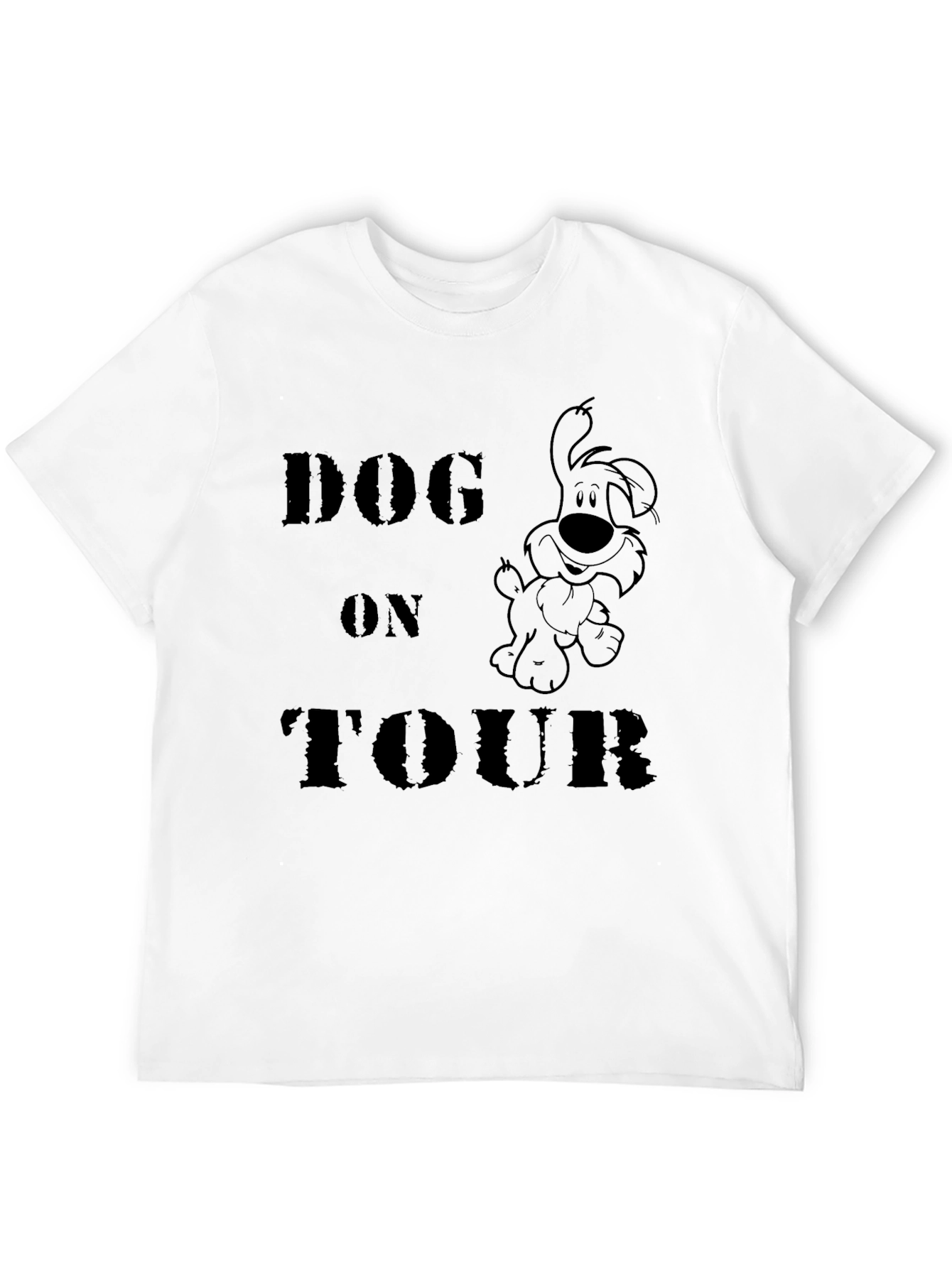 Dog On Tour Graphic T-Shirt - Black