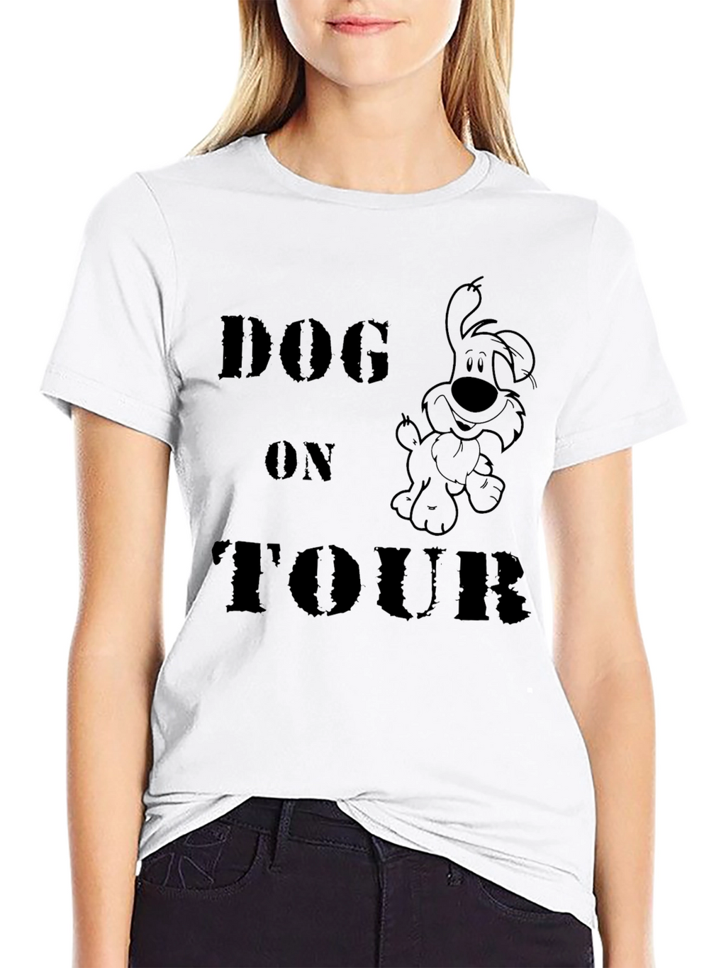 Dog On Tour Graphic T-Shirt - Black