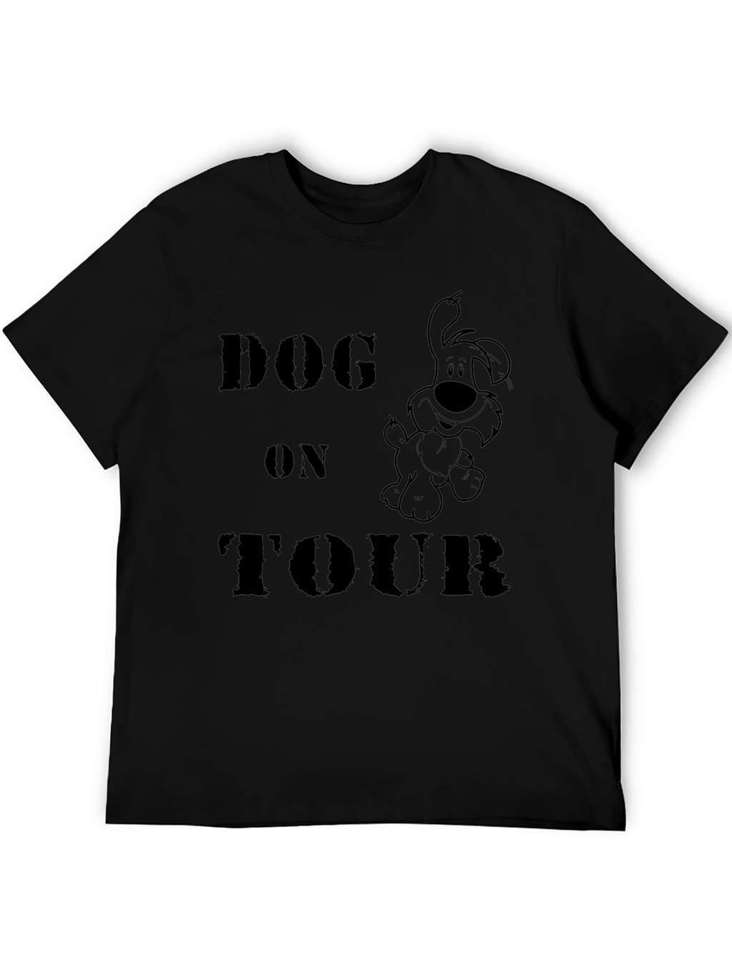 Dog On Tour Graphic T-Shirt - Black