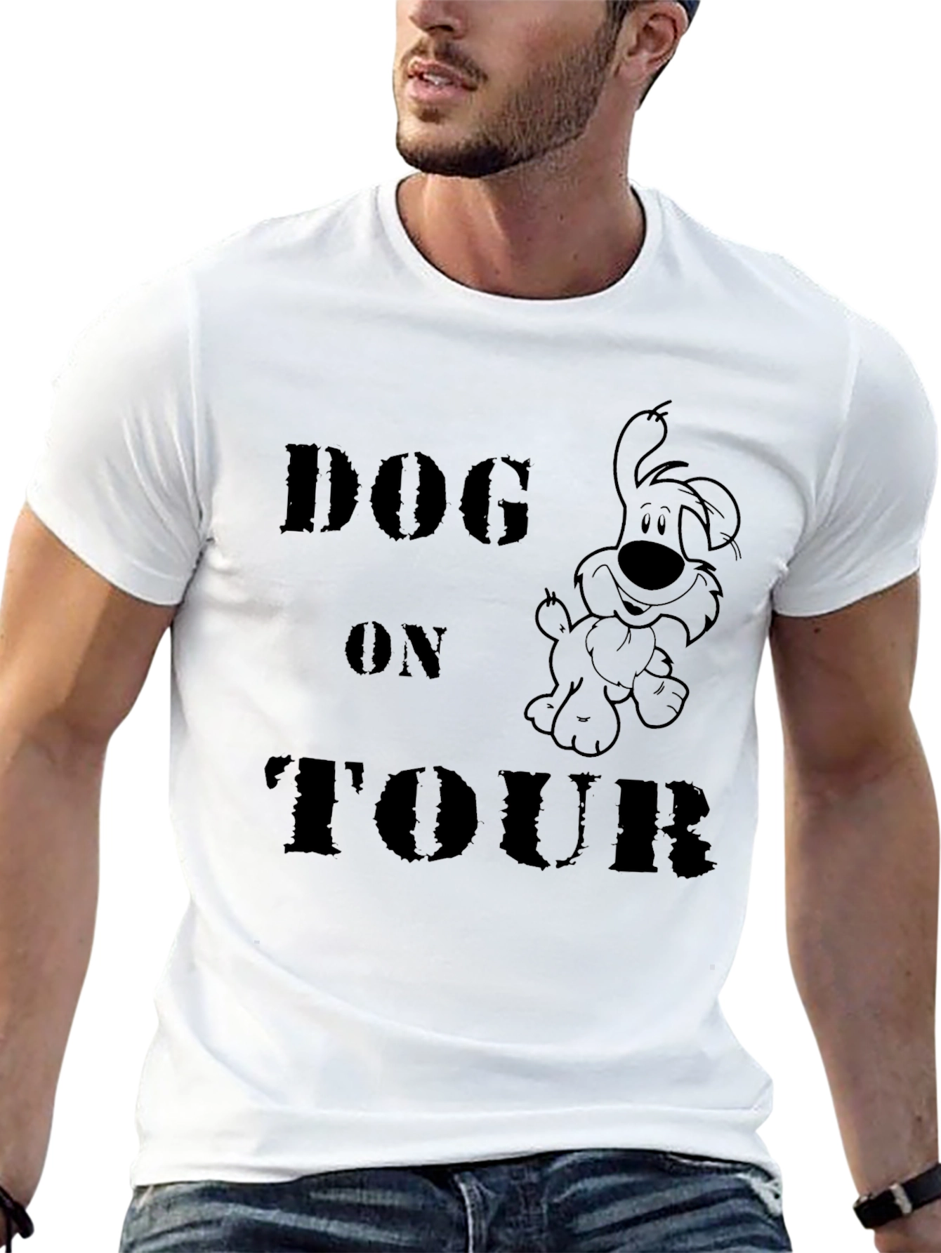 Dog On Tour Graphic T-Shirt - Black