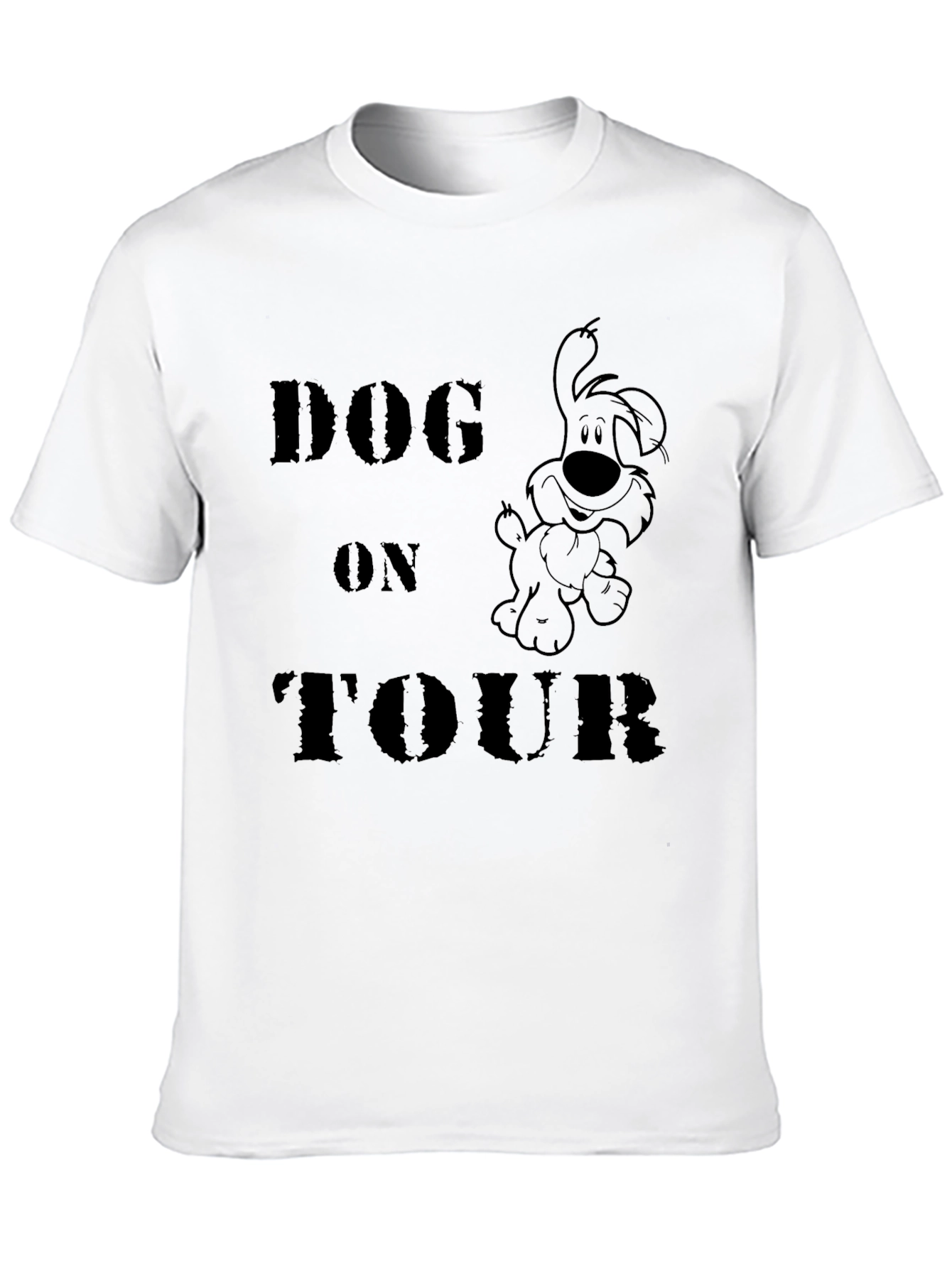 Dog On Tour Graphic T-Shirt - Black