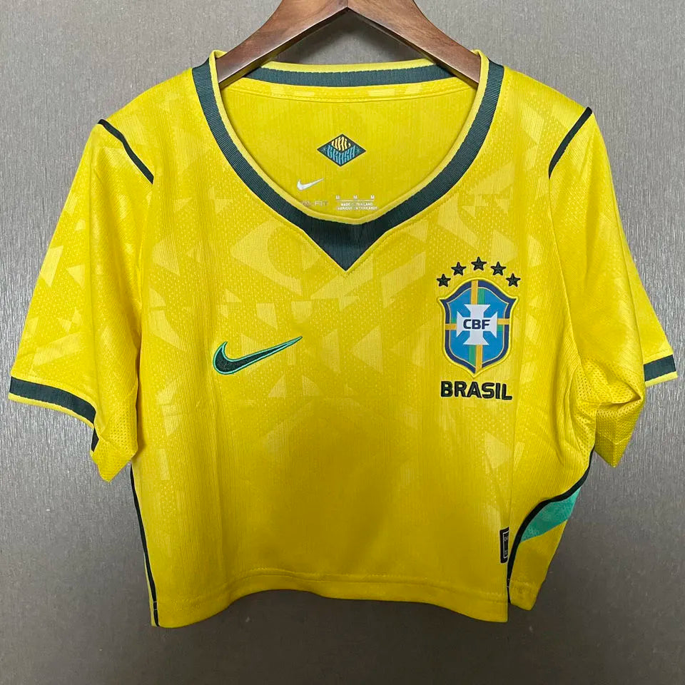 2026/27 Brazil Home Yellow Women Yoga Vest Jersey 女 Front