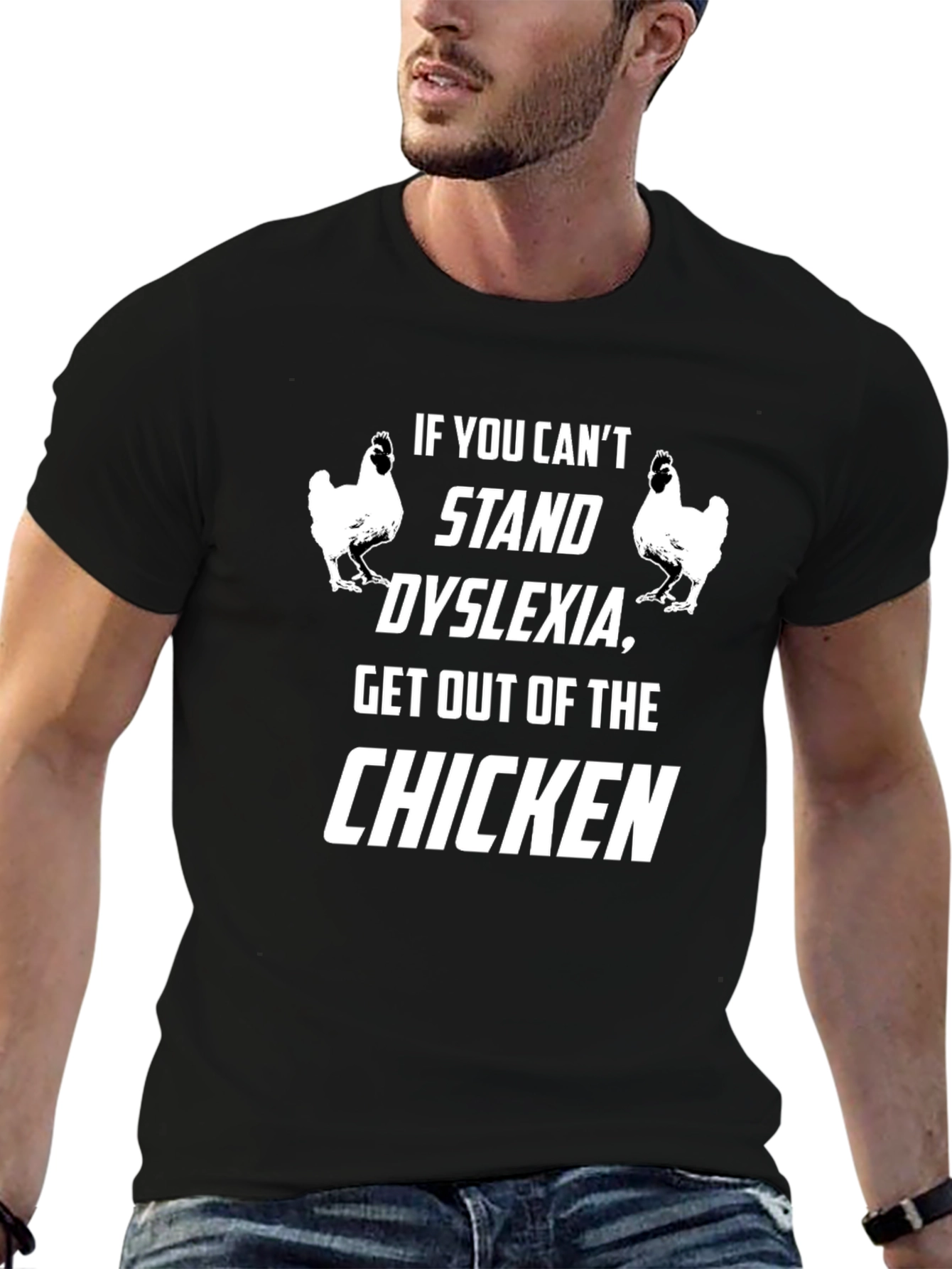 Dyslexia Chicken Humor Graphic Tee