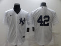 Men's New York Yankees Mariano Rivera #42 White Replica Player Name Jerseys