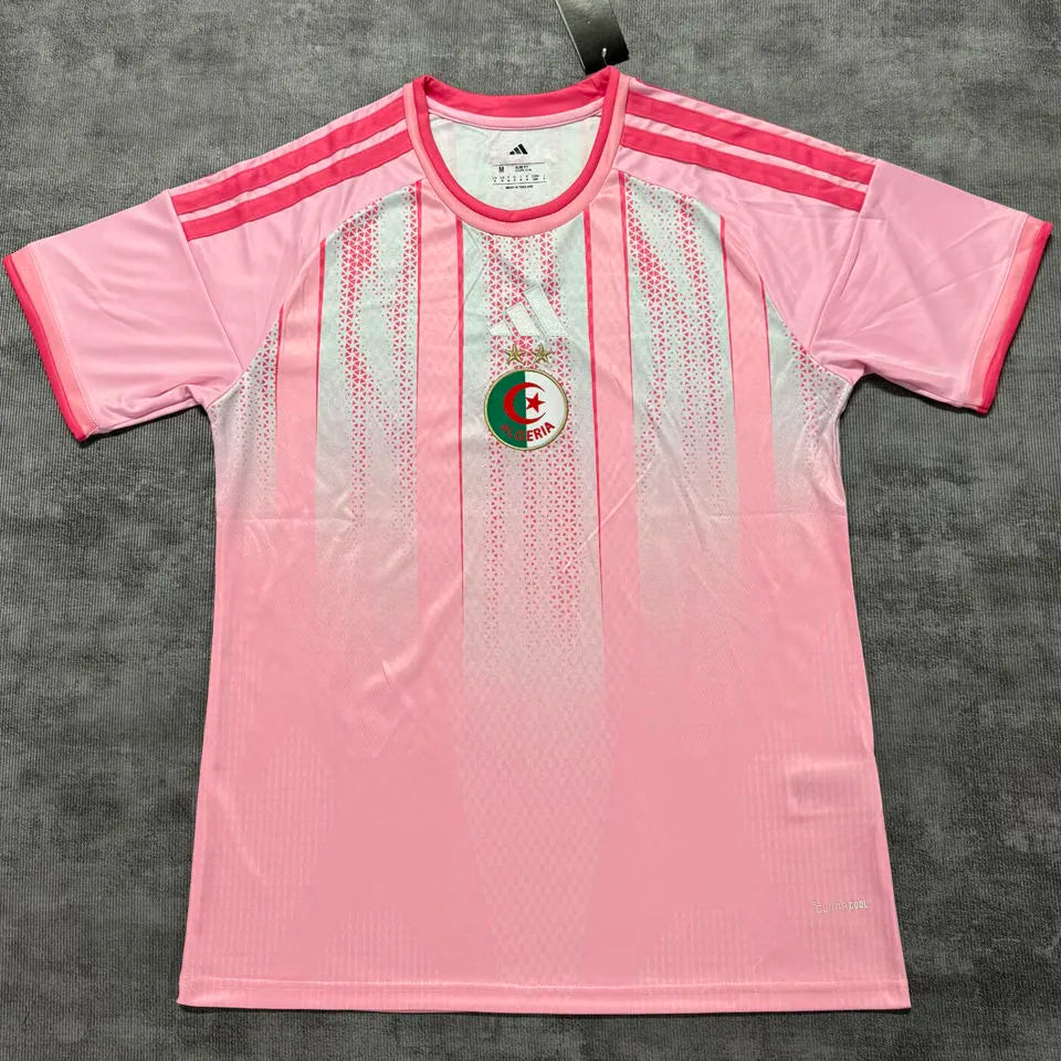 2025 Algeria Special Edition White Fans Soccer Jersey Detail 1