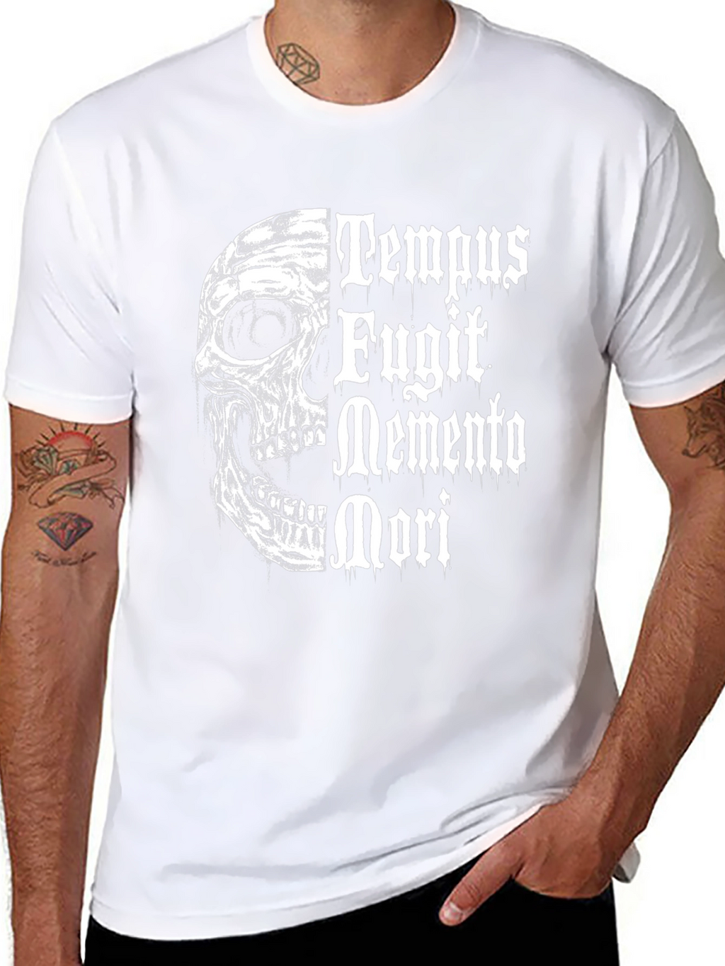 Memento Mori Skull Graphic T-Shirt