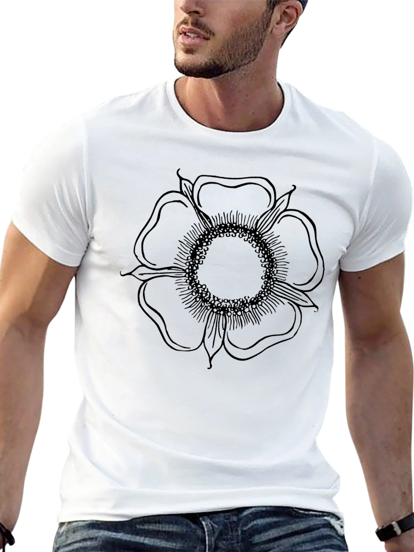 Black Flower Graphic Tee