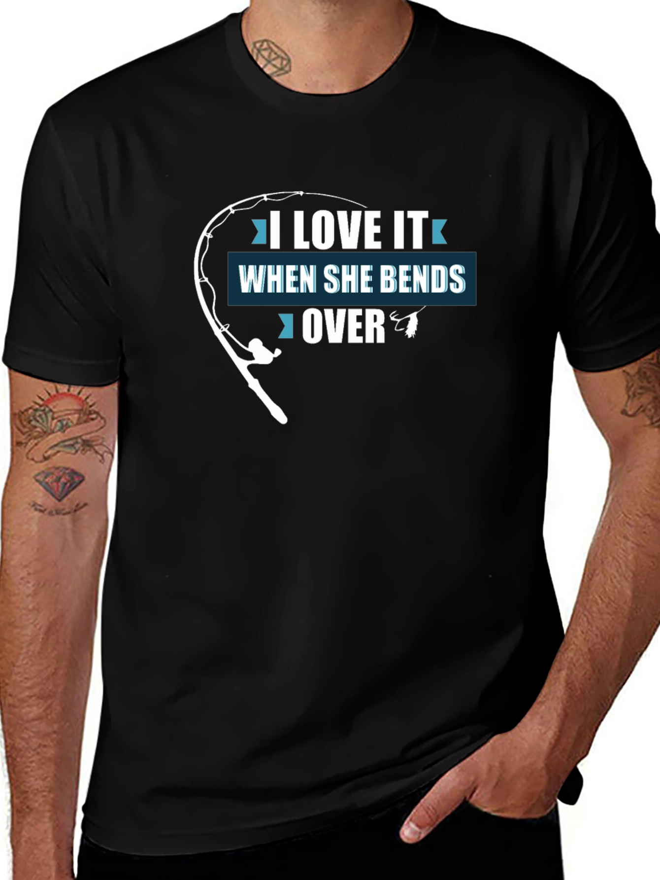 I Love It When She Bends Over Funny Fishing T-Shirt