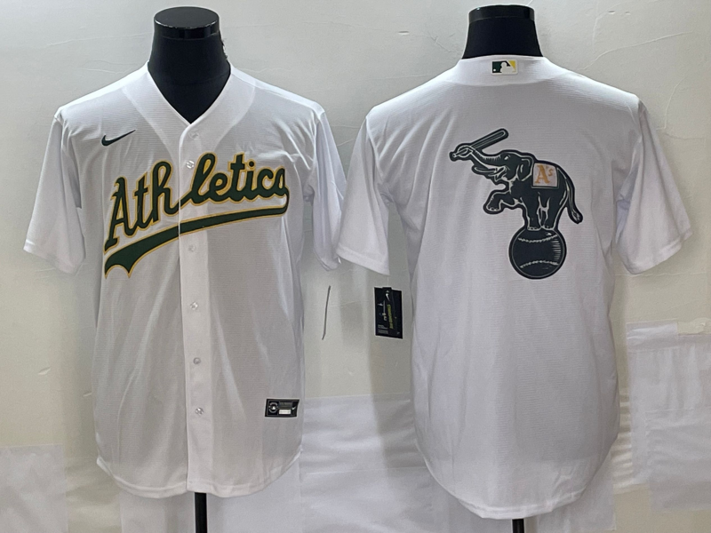 Men's Oakland Athletics White Home Replica Game Jerseys