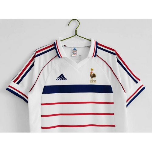 Zidane #10 Retro France Away Jersey World Cup 1998 Image 5