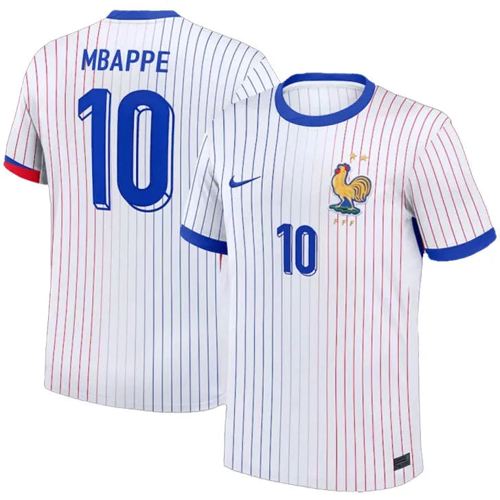 2024//25 France Away White Player Version Long Sleeve Jersey Detail 2