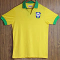 1958 Brazil Home Yellow Retro Soccer Jersey Front