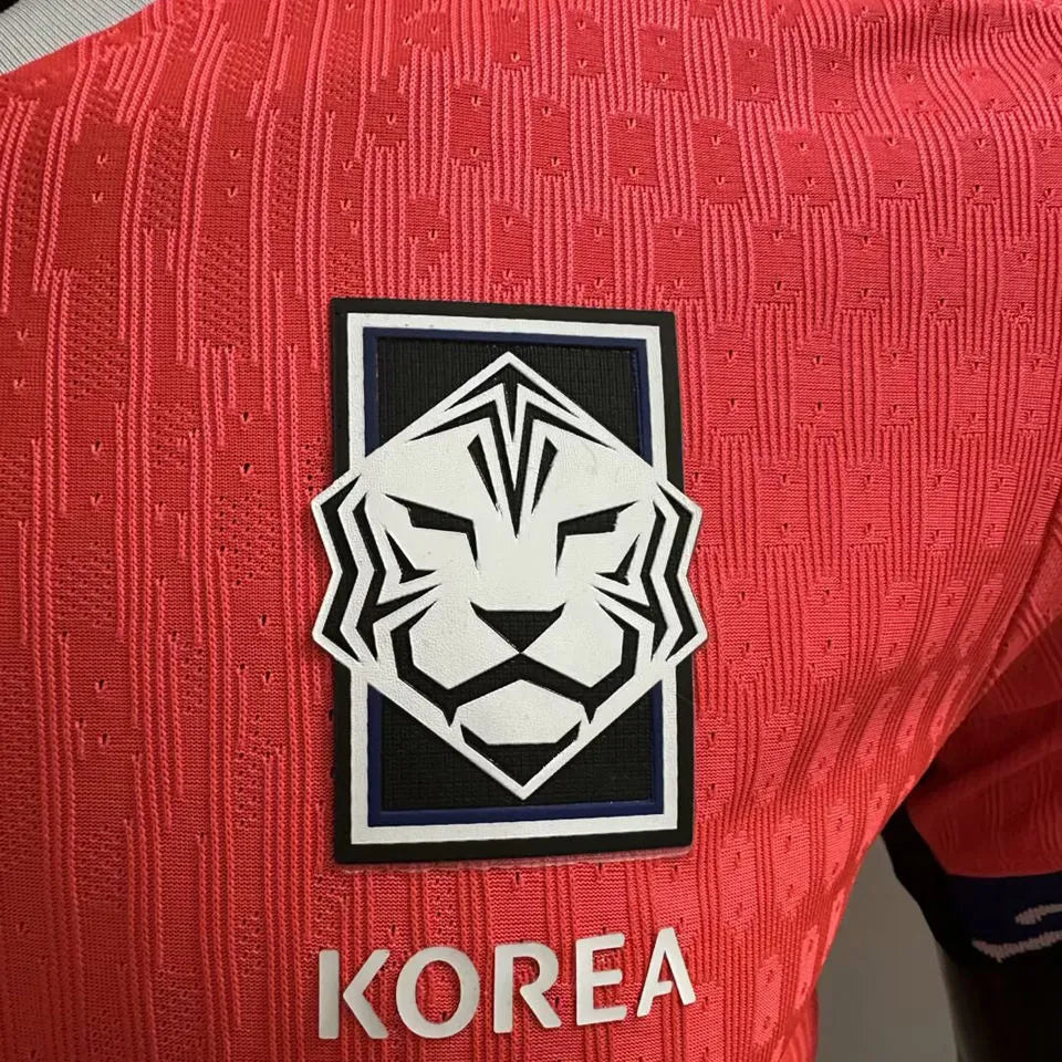 2025/26 South Korea Home Red Player Version Soccer Jersey Detail 2