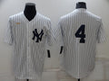 Men's New York Yankees Lou Gehrig #4 White Home Replica Player Name Jerseys