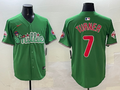 Men's Philadelphia Phillies Trea Turner #7 Green Replica Team Jerseys