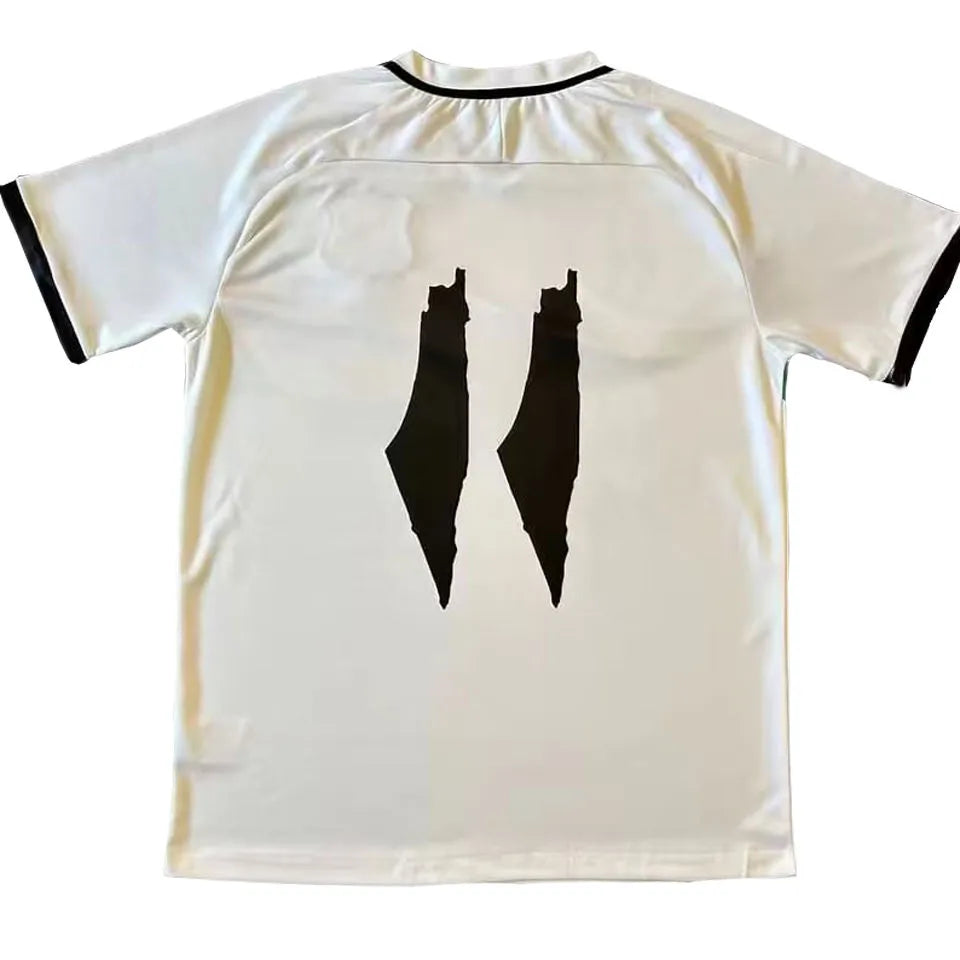 2024 Palestine White Fans Soccer Jersey Back