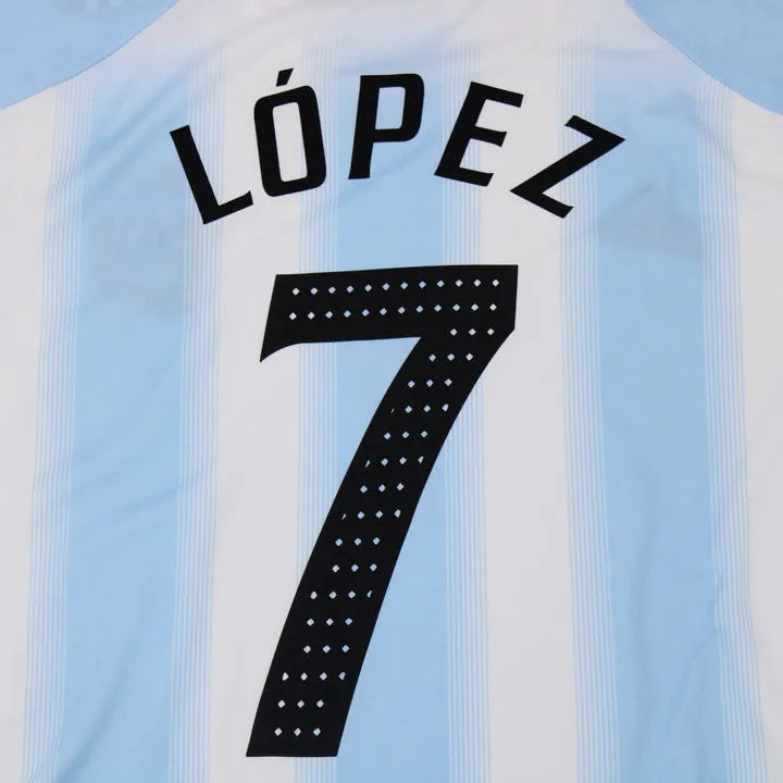 2004/05 Argentina Home Retro Soccer Jersey Detail 4