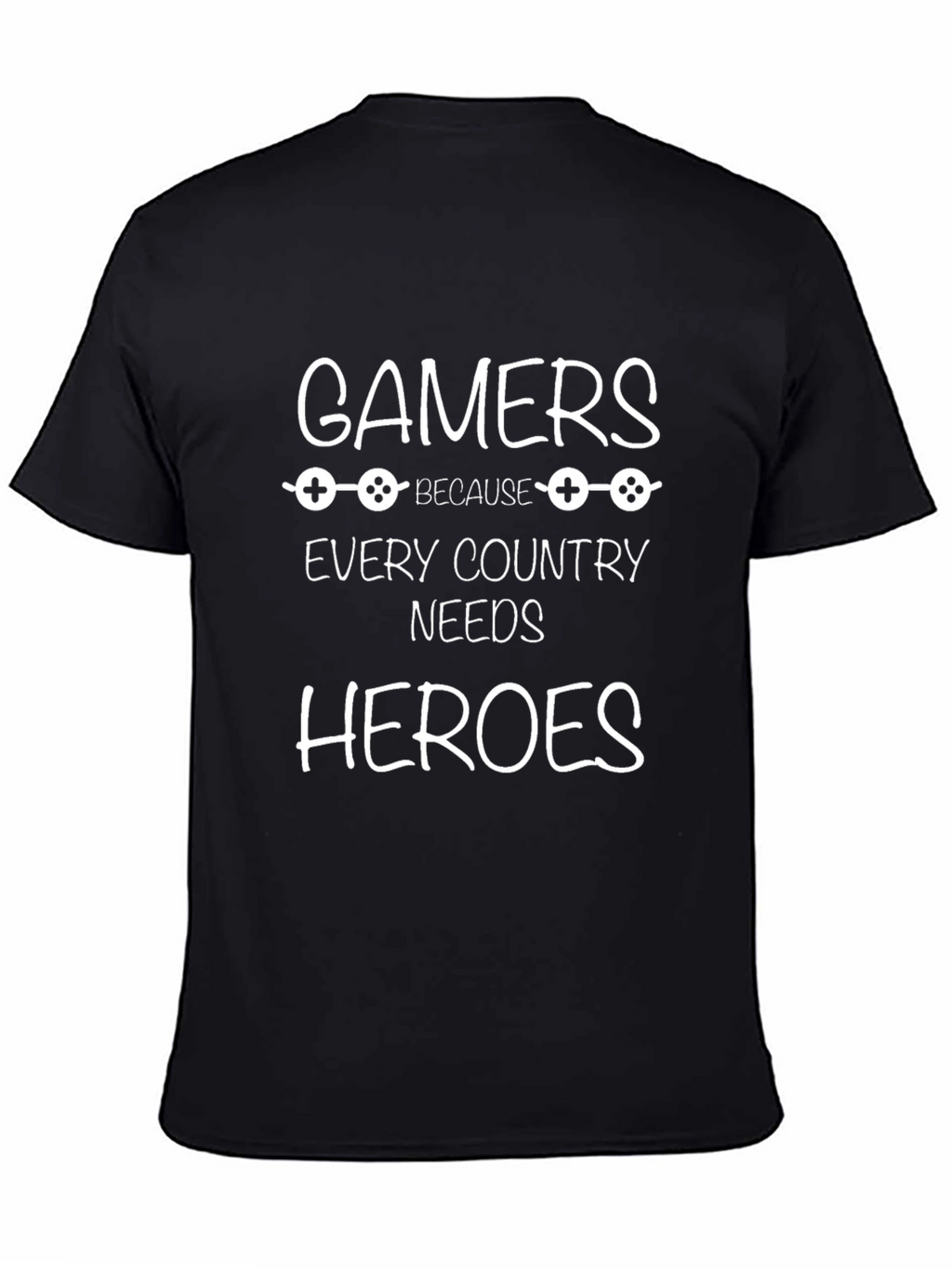 Gamers Heroes Graphic Black T-Shirt