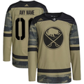 Men's Buffalo Sabres Camo Military Custom Player Jerseys