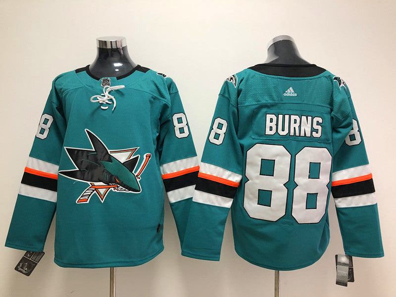 Men's San Jose Sharks Brent Burns #88 Teal Home Breakaway Player Jerseys