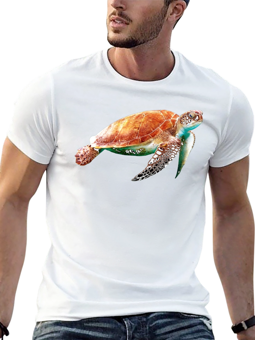 Sea Turtle Graphic Tee - Unique Marine Life Design