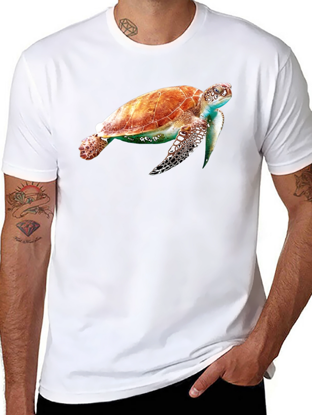 Sea Turtle Graphic Tee - Unique Marine Life Design
