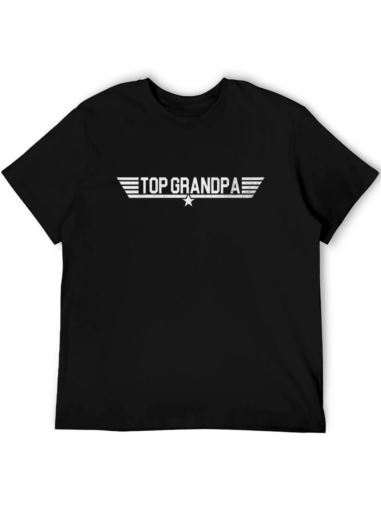 Top Grandpa Black T-Shirt