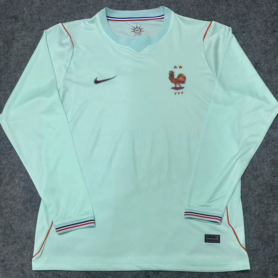 2026/27 France Away Fans Long Sleeve Soccer Jersey Front