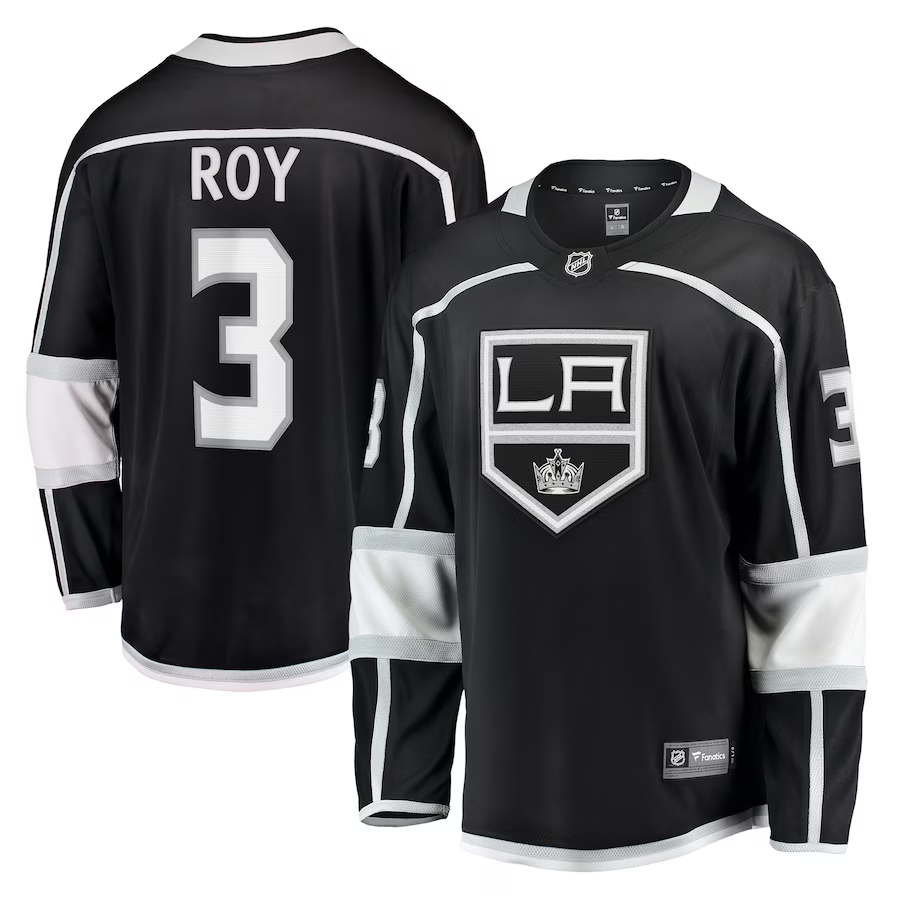 Men's Los Angeles Kings Matt Roy #3 Black Home Breakaway Player Jerseys