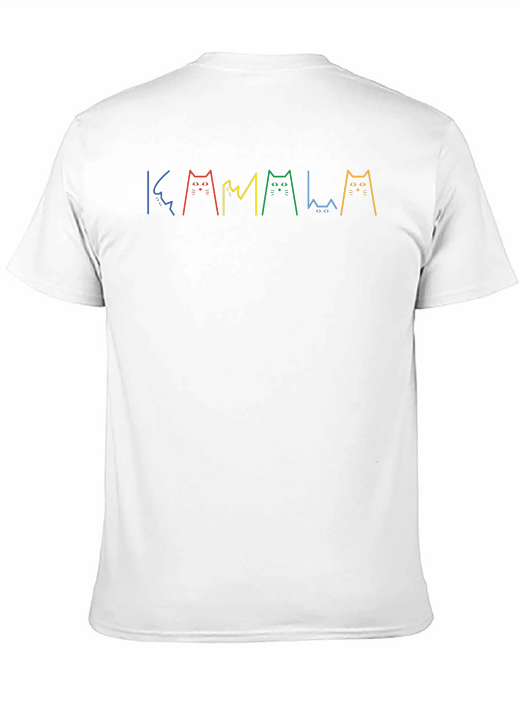 Rainbow Cat Letter T-Shirt - Novelty Graphic Tee
