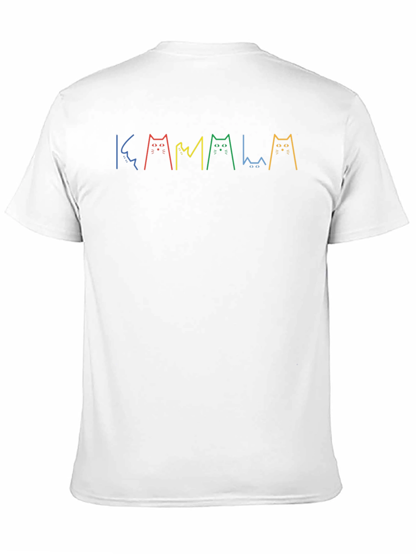 Rainbow Cat Letter T-Shirt - Novelty Graphic Tee