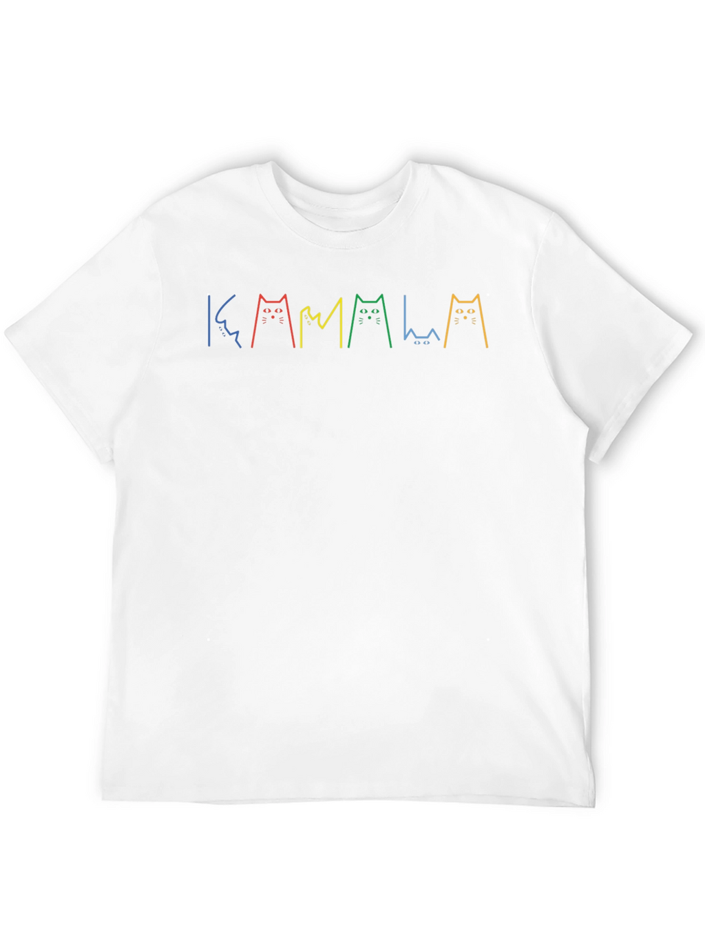 Rainbow Cat Letter T-Shirt - Novelty Graphic Tee