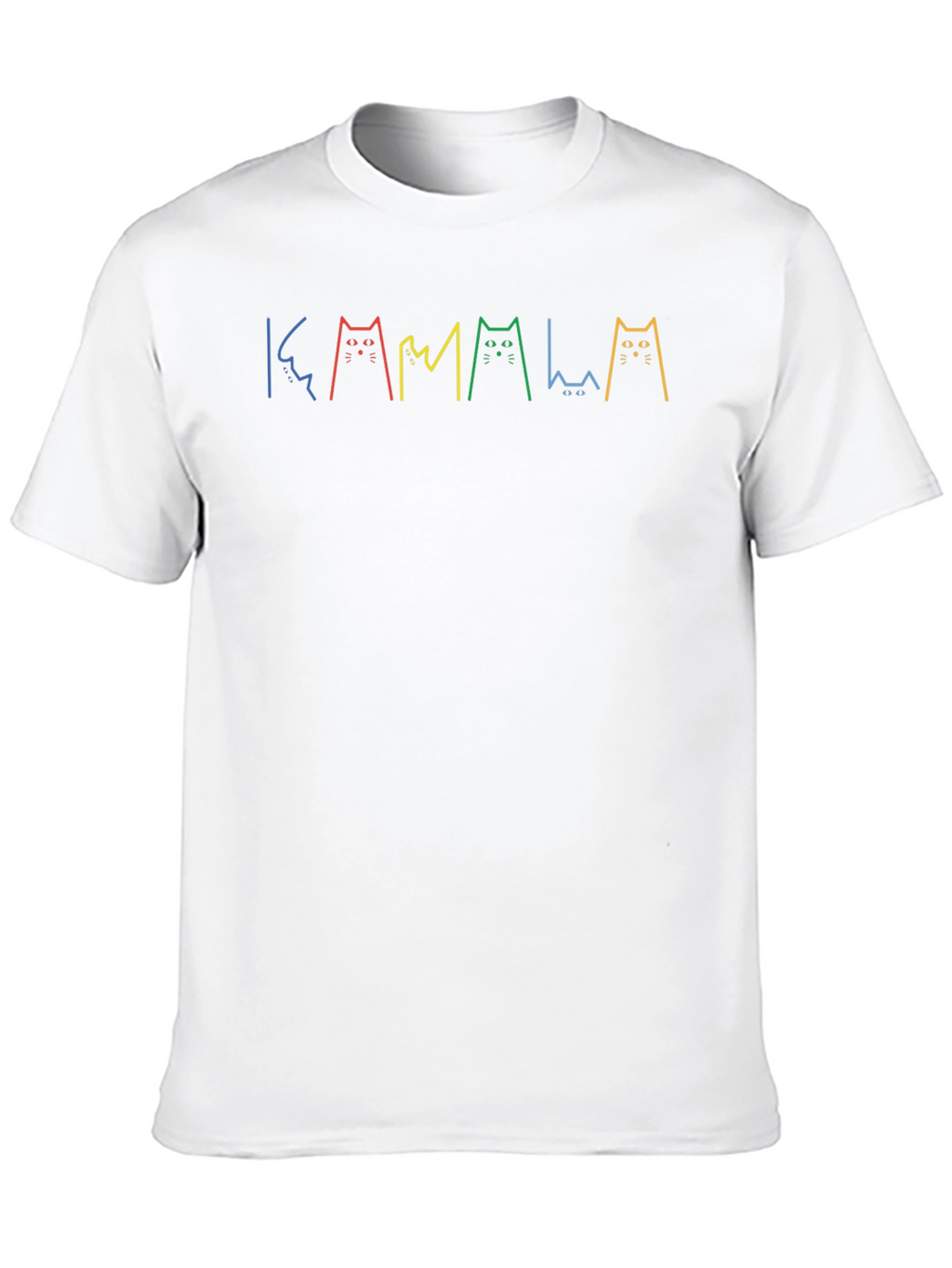 Rainbow Cat Letter T-Shirt - Novelty Graphic Tee