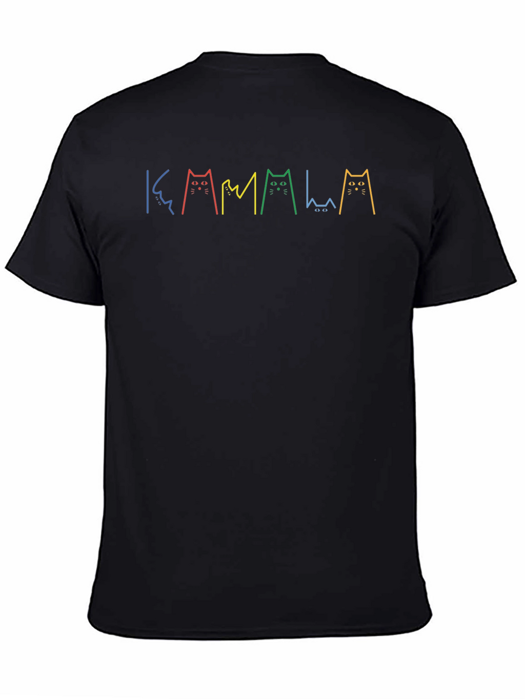 Rainbow Cat Letter T-Shirt - Novelty Graphic Tee