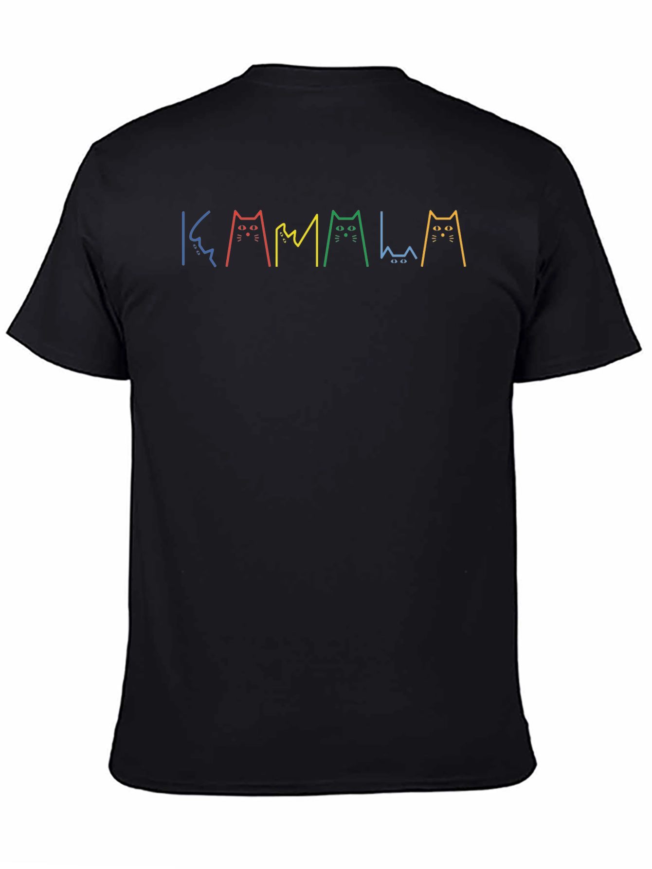 Rainbow Cat Letter T-Shirt - Novelty Graphic Tee