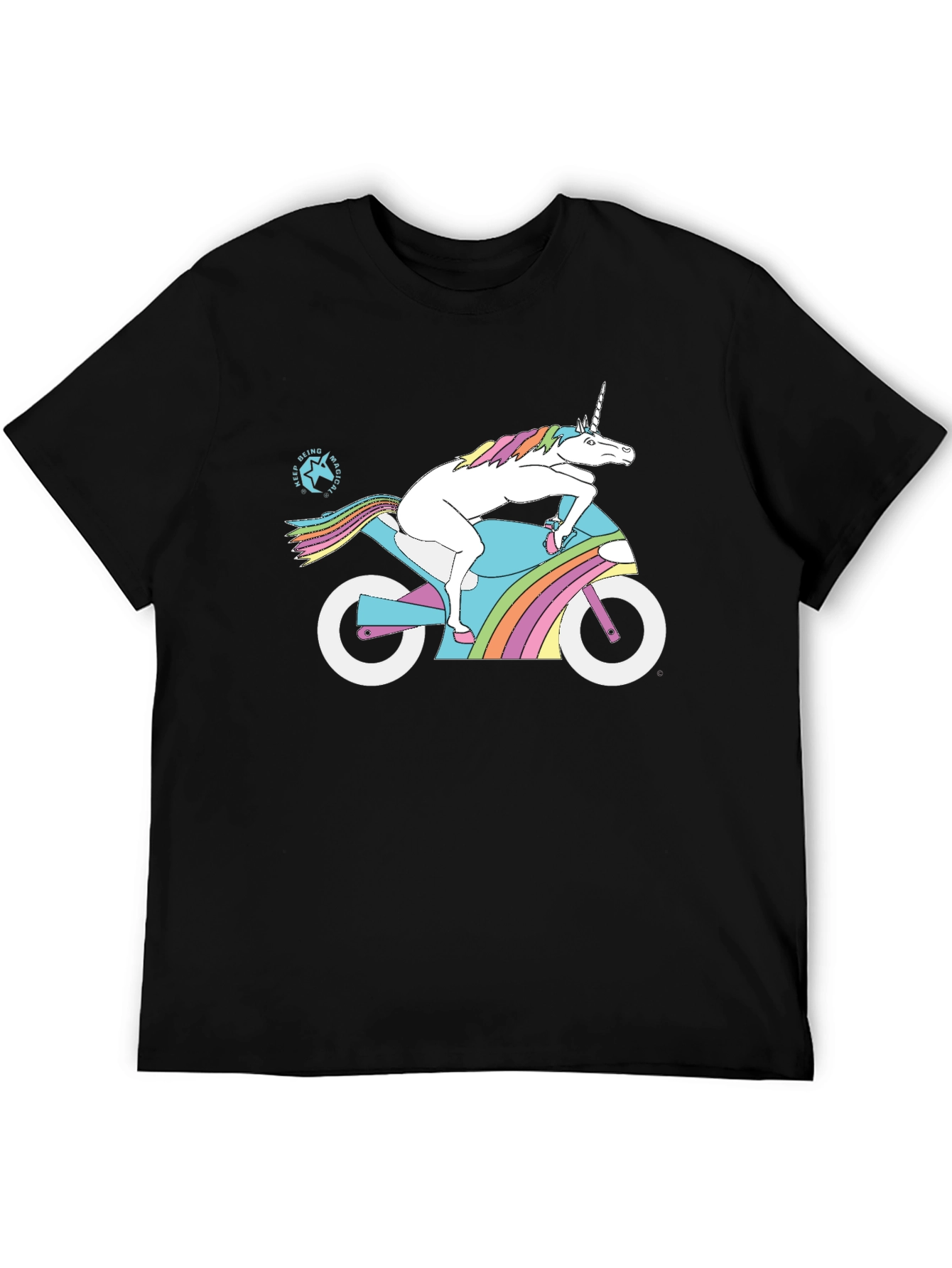 Magical Unicorn Motorcycle T-Shirt - Keep Being Magical!