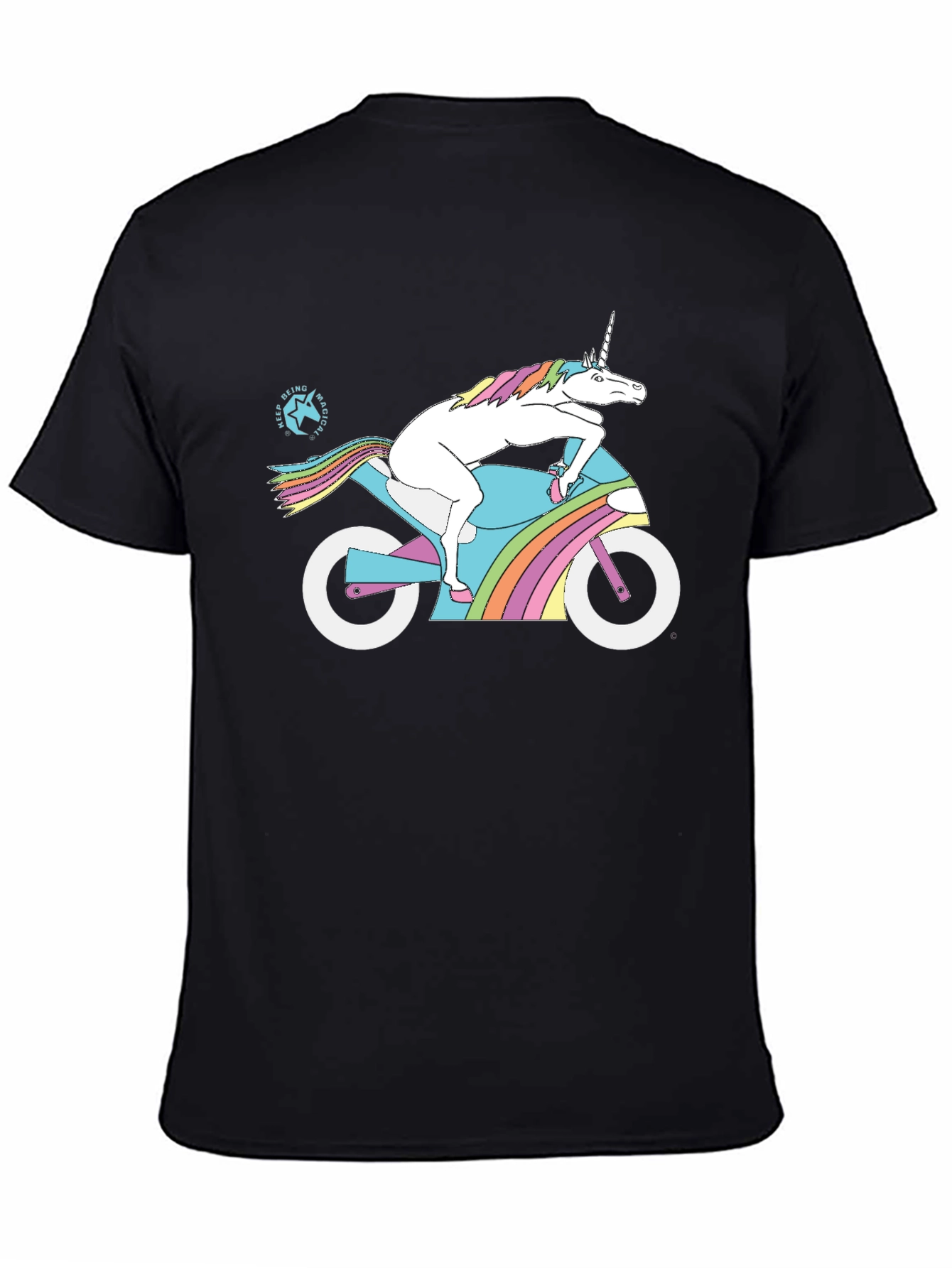 Magical Unicorn Motorcycle T-Shirt - Keep Being Magical!