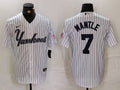 Men's New York Yankees Mickey Mantle White Replica Player Jerseys