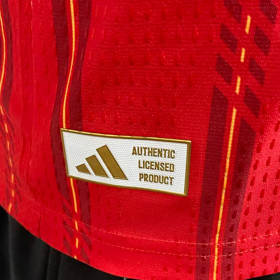 2026/27 Spain Home Red Player Version Soccer Jersey Detail 3