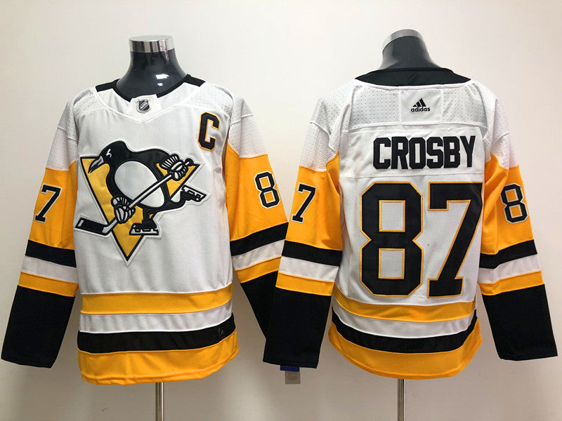 Men's Pittsburgh Penguins sidney crosby  #87 White Player Jerseys