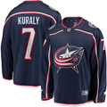 Men's Columbus Blue Jackets Sean Kuraly #7 Navy Home Breakaway Player Jerseys