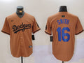 Men's Los Angeles Dodgers Will Smith #16 Brown Game Player Jerseys