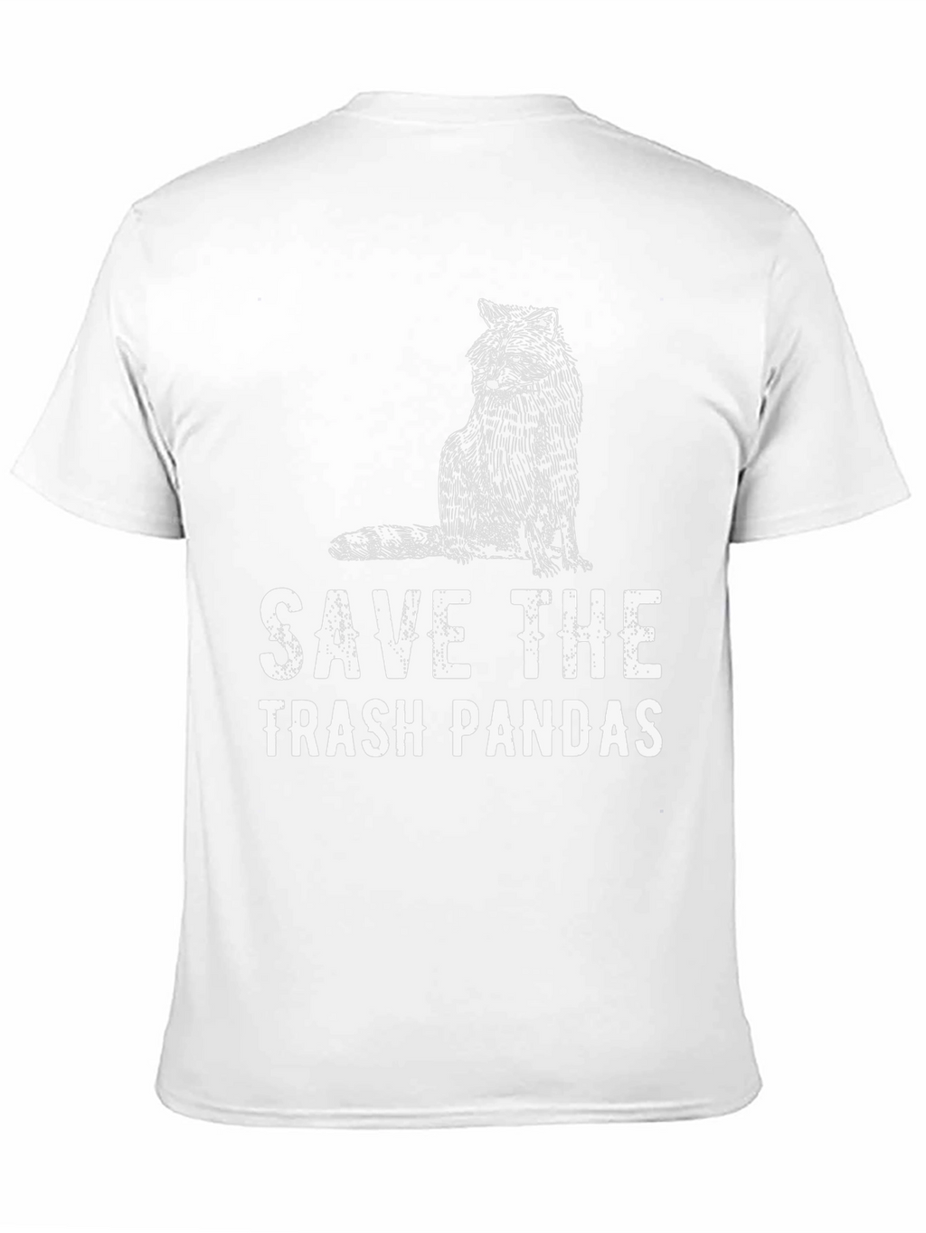 Save The Trash Pandas T-Shirt - Black Crew Neck