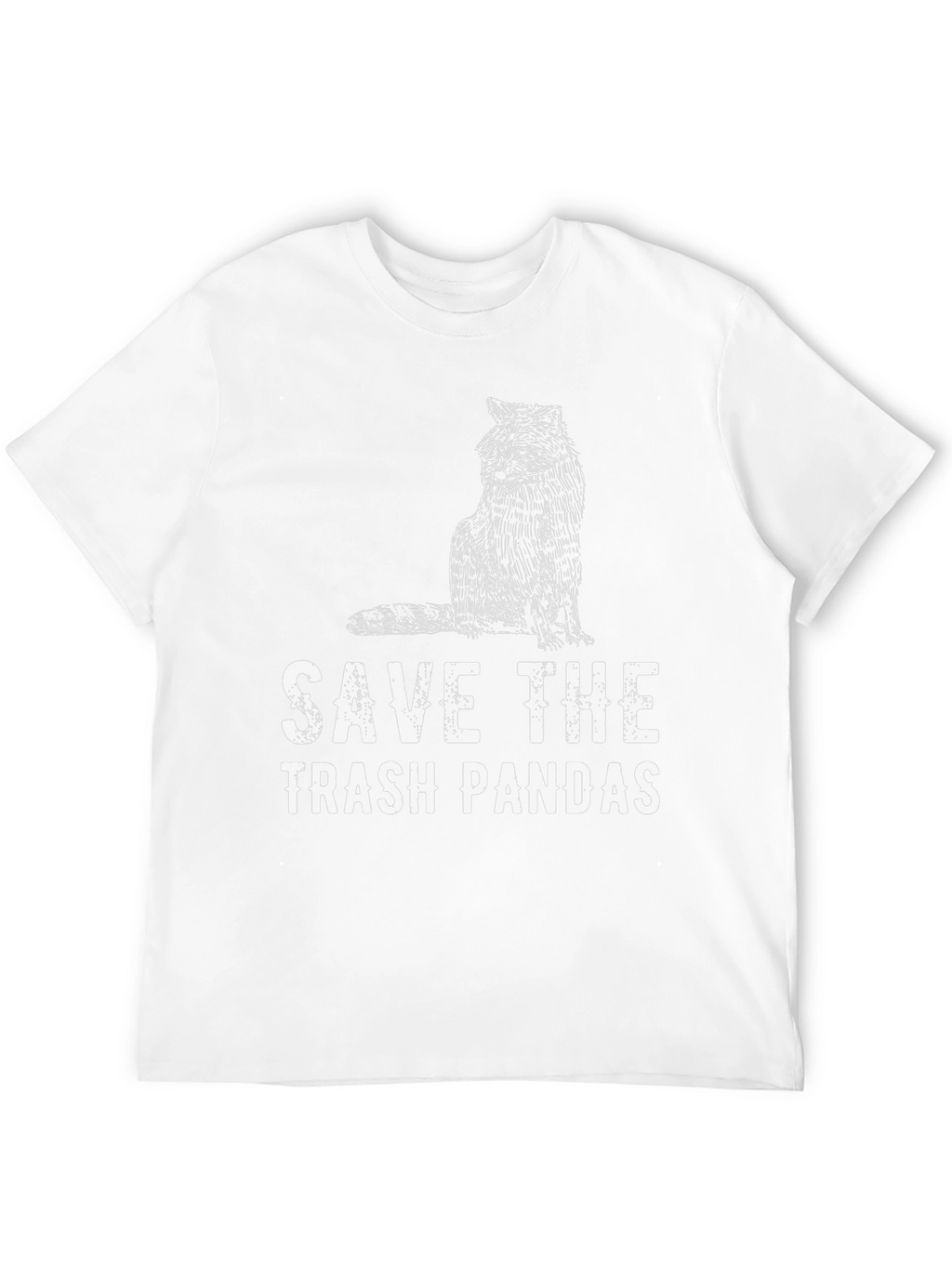 Save The Trash Pandas T-Shirt - Black Crew Neck