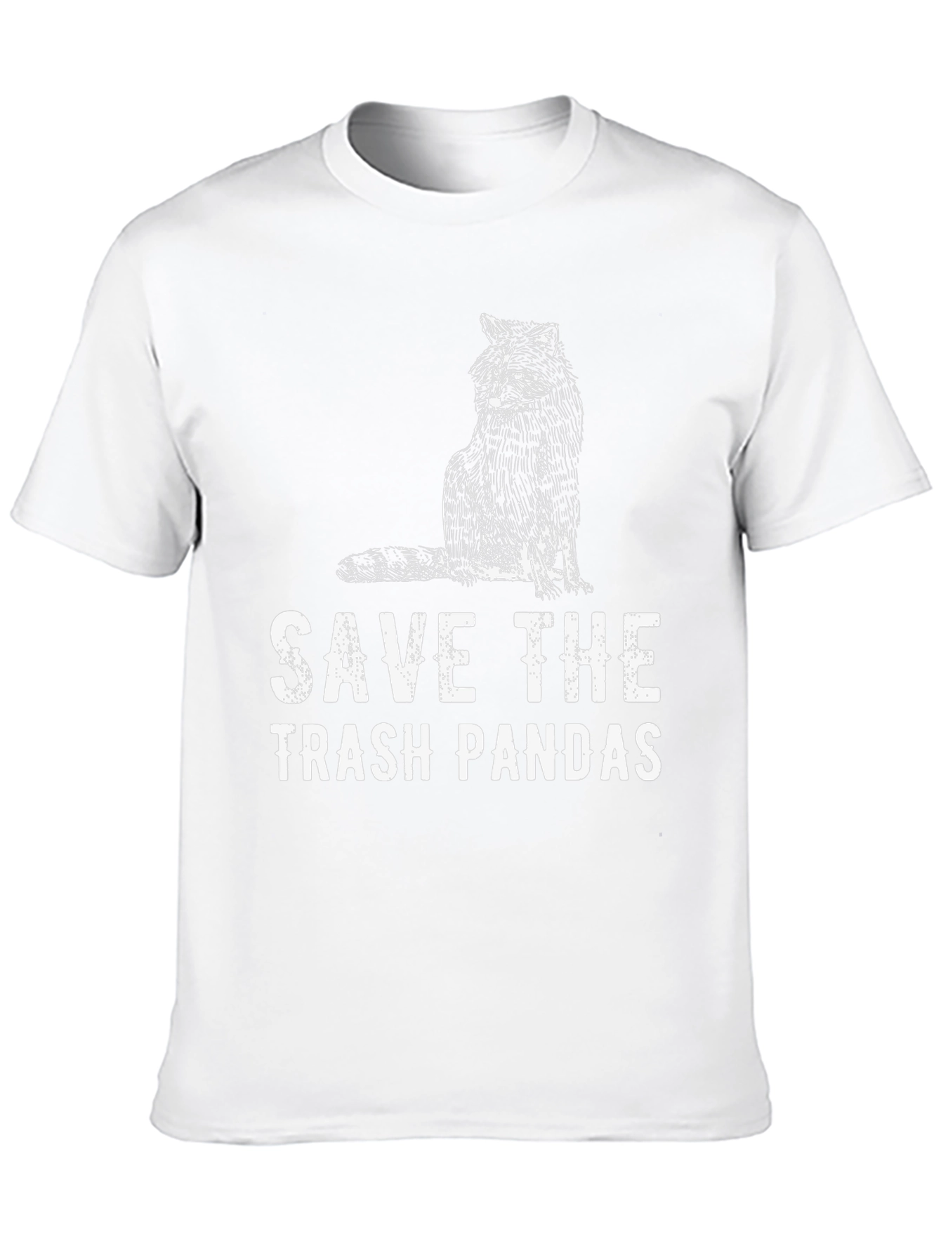 Save The Trash Pandas T-Shirt - Black Crew Neck