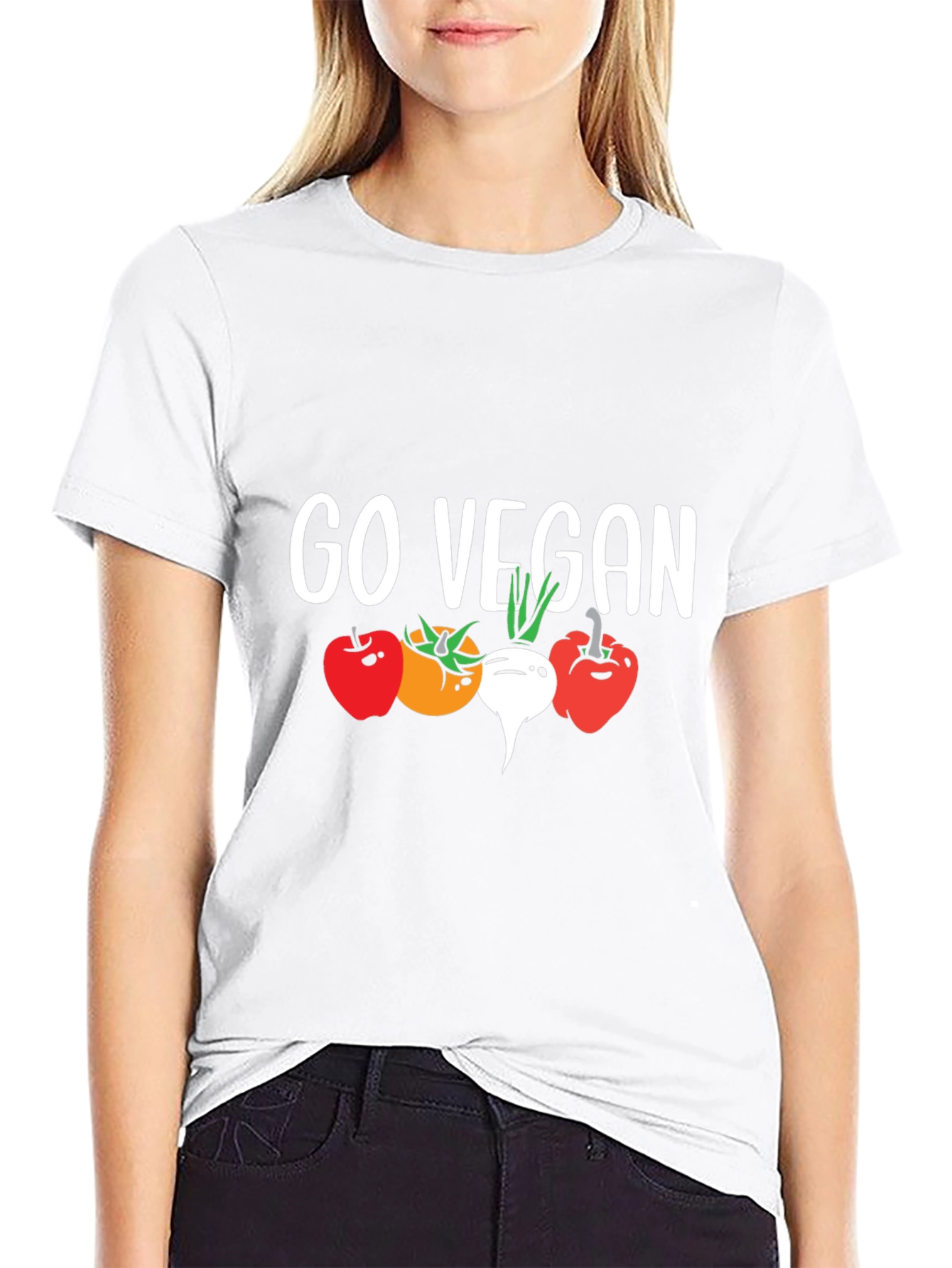 Go Vegan T-Shirt - Vegetable Graphic Tee