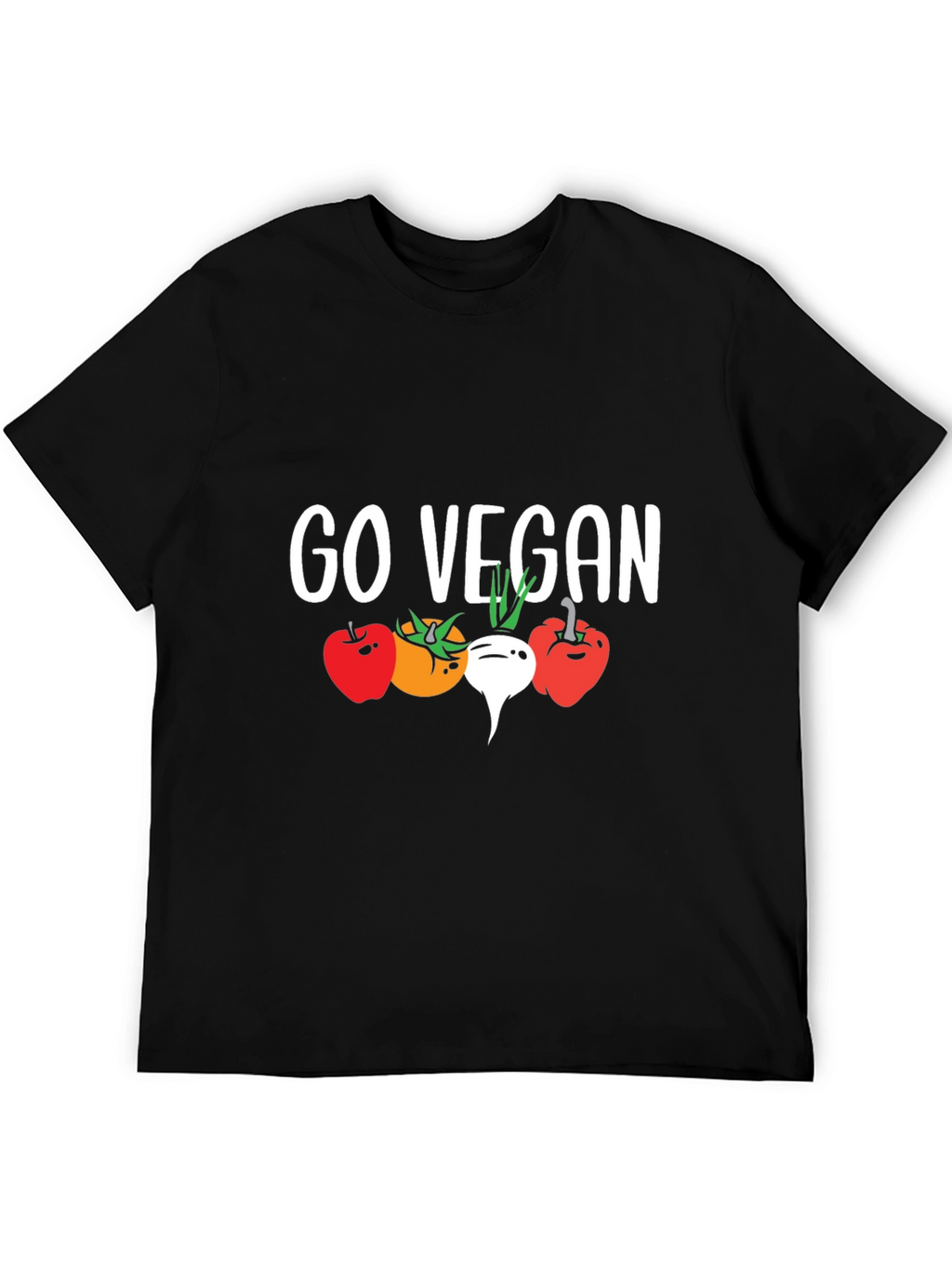 Go Vegan T-Shirt - Vegetable Graphic Tee